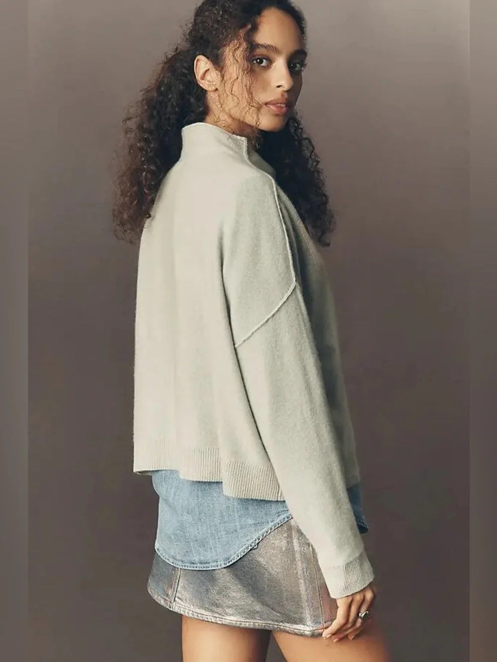 Anthropologie Alani Cashmere Mock-Neck
